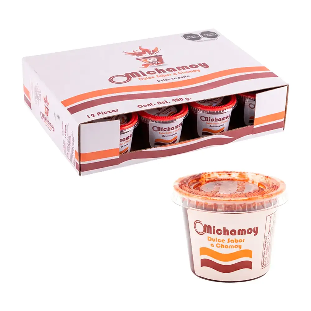 Paquete con 12 dulces michamoy en forma de sopa instantánea maruchan
