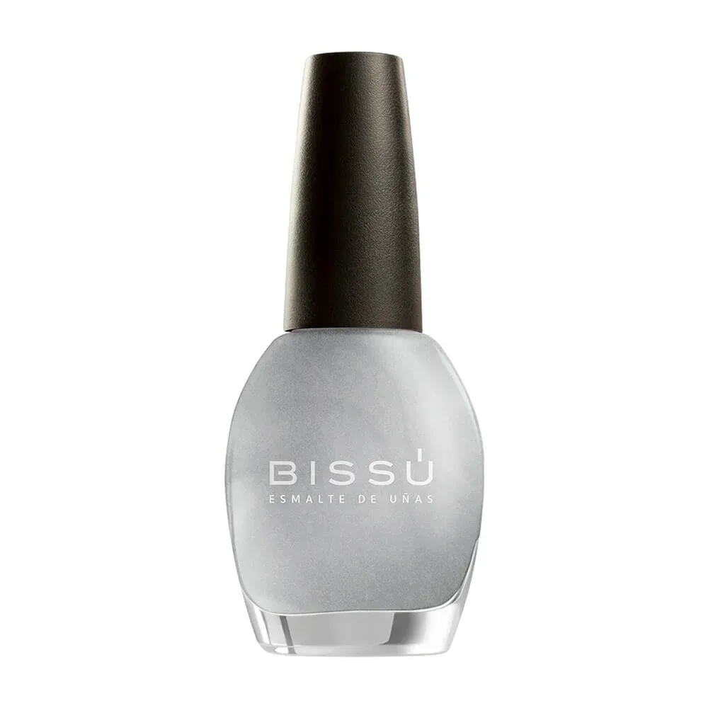 1pza Esmalte bissú para uñas, tono 075 lustre plateado 15ml / b008474