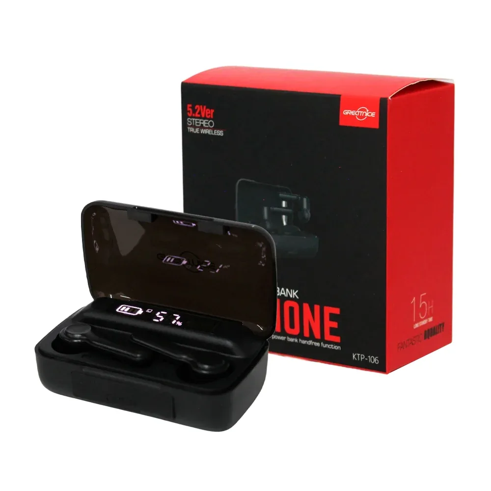 Audífonos inalámbricos greatnice con estuche de carga y almohadillas intercambiables / ktp-106
