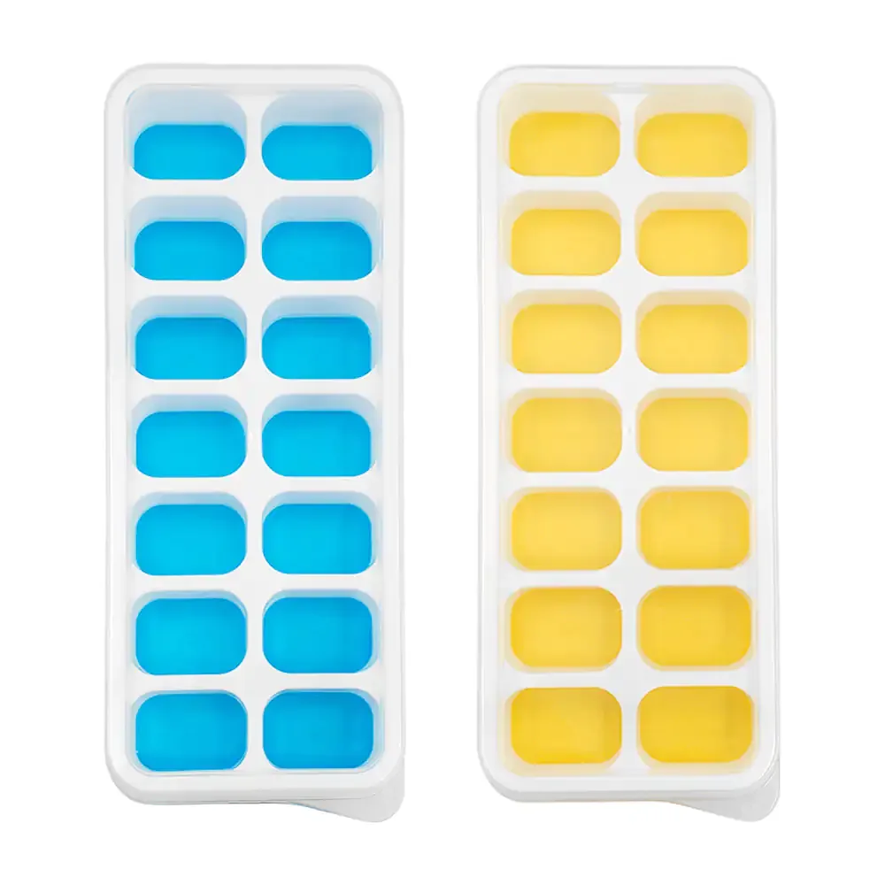 1pz molde de silicón para hacer hielo + tapa, 13x9cm, variedad de colores