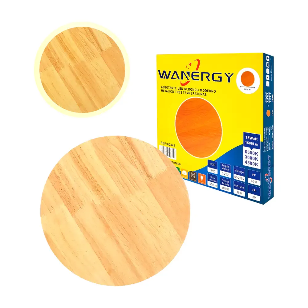 Arbolante led redondo con diseño moderno, metálico con 3 cambios de luz / 60445