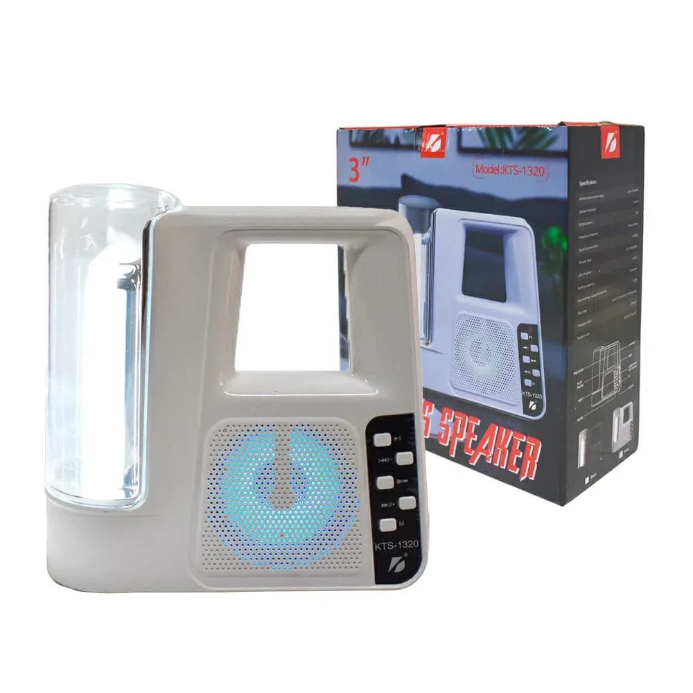 Bocina portátil bluetooth big sound de 3 pulgadas con lámpara y ranuras para sd y usb, variedad de colores / kts-1320