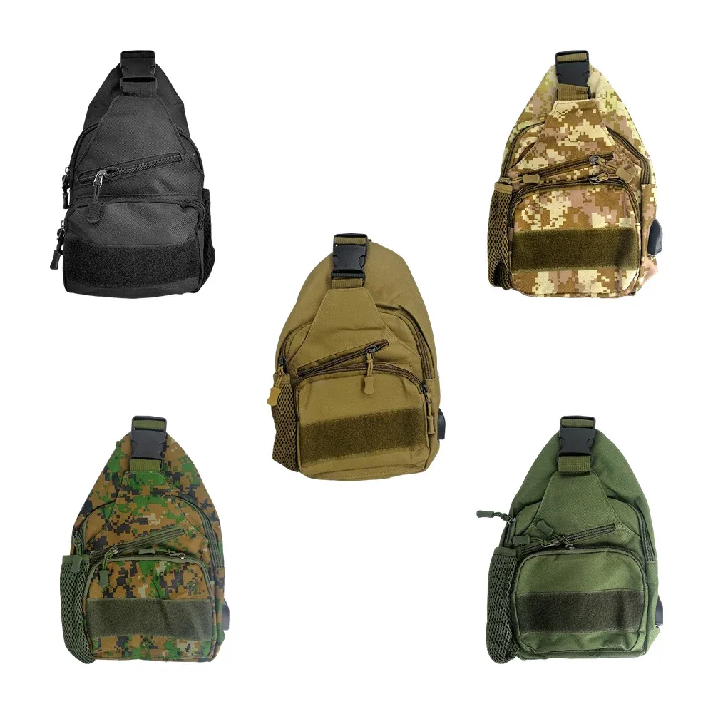 Mochila pequeña tipo mariconera de tres compartimientos y broche ajustable, variedad de colores / 6109usb / fb-23# / 6019