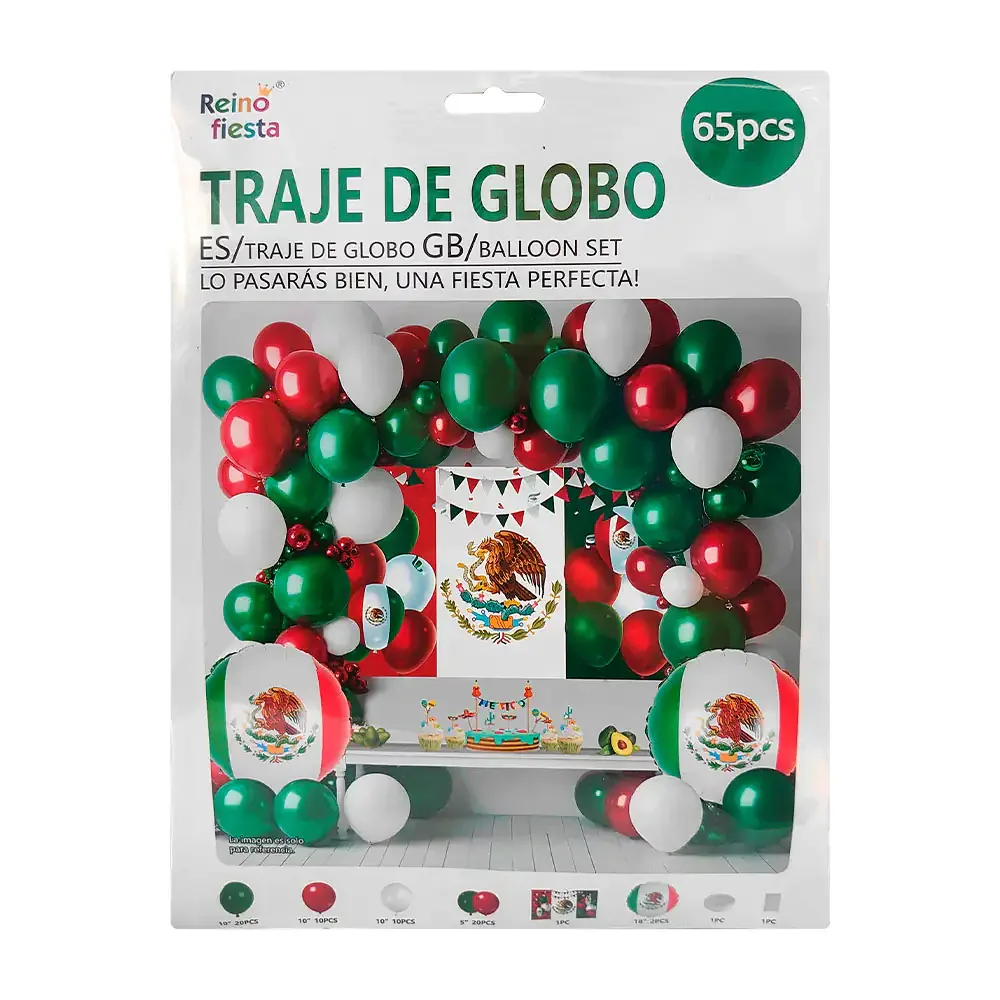 Kit decorativo reino fiesta de 65 piezas con temática de fiesta mexicana