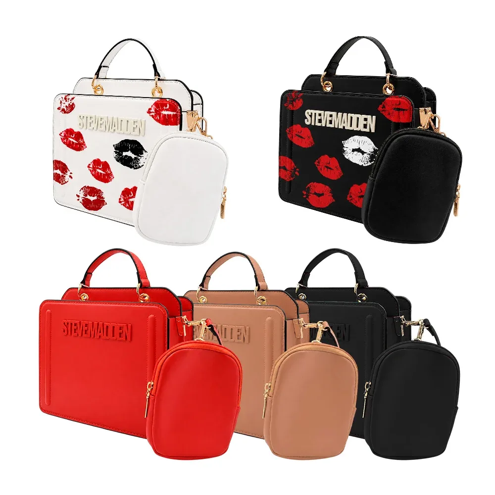 Bolsa para dama sm con 2 compartimentos, correa lisa + monedero, varios colores
