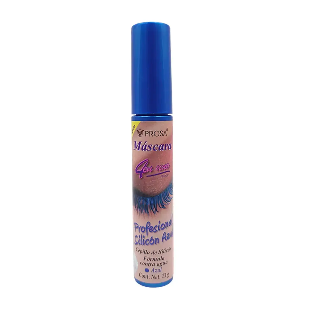 1pza Rímel máscara prosa de silicón profesional azul, contra agua, 13g / 15199