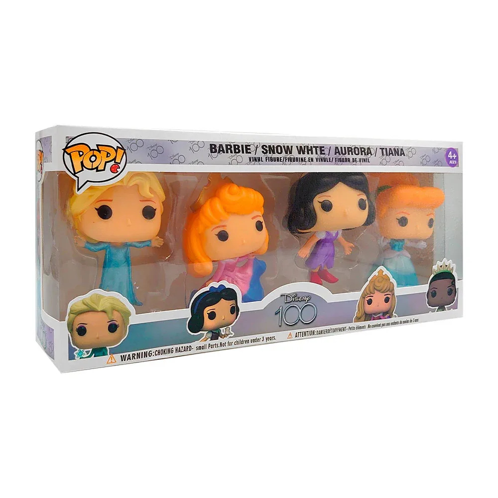 Paquete con 4 figuras pop coleccionables de princesas, 10 cm, variedad