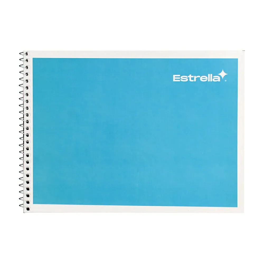 Cuaderno forma italiana estrella con espiral metálico y 100 hojas papel bond en raya, variedad de diseños / 001565 / 104076