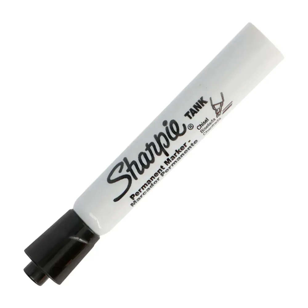 1pza marcador - plumón sharpie tank permanente en color negro con punta gruesa