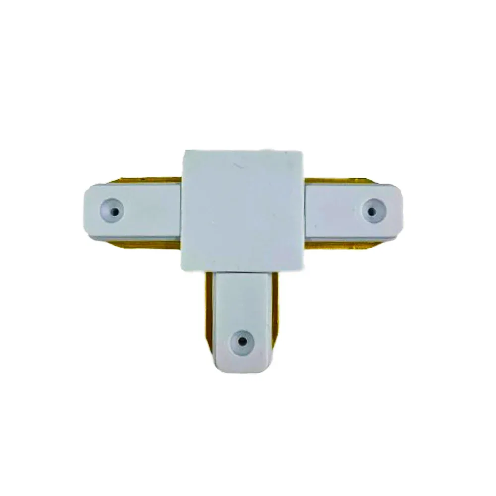 1pza Conector en unión t para riel de lámpara en color blanco / 6003568 / X241