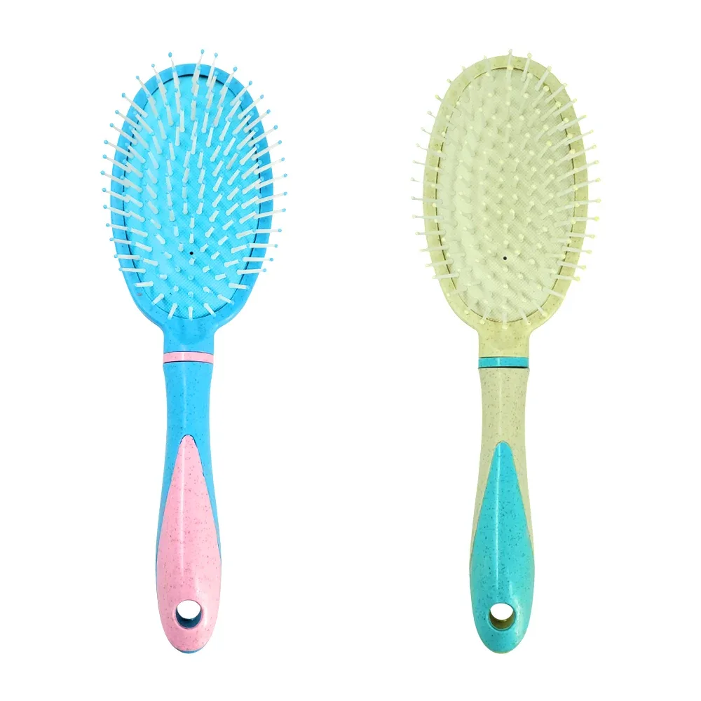 Cepillo ovalado con mango de plástico para el cabello, varios colores / a282