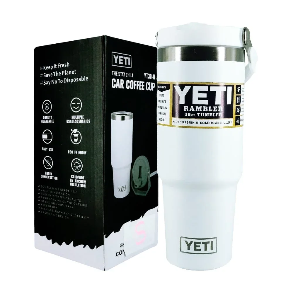 Termo liso de acero inoxidable con capacidad de 30oz y popote, variedad de colores / vo88 / yt30mz