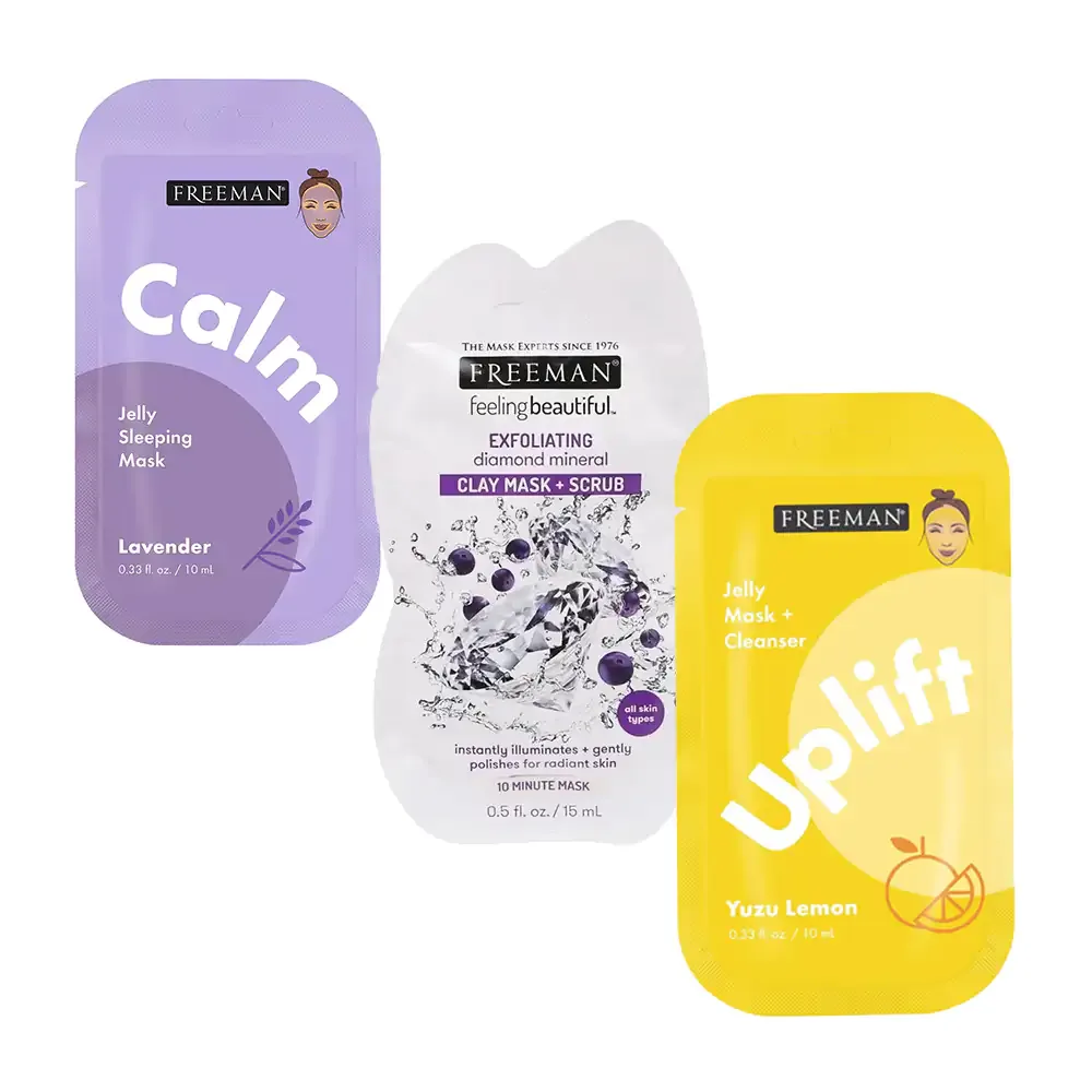 1pz Mascarilla freeman exfoliante de 10 o 15ml con extractos naturales