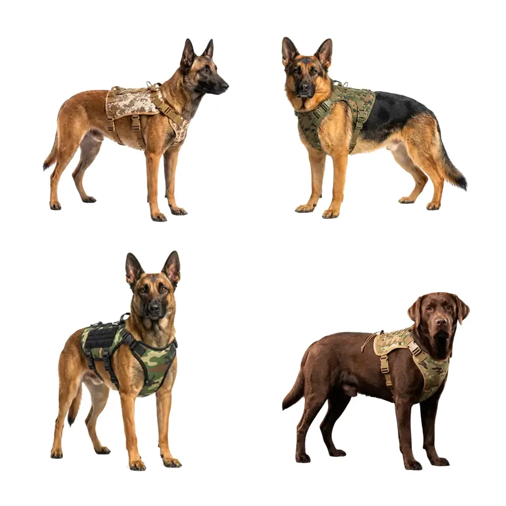 Pechera ajustable y acolchada para mascota talla m con estampado táctico / 06361