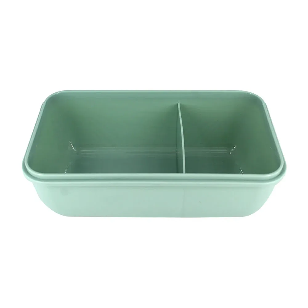 Tupper de plástico lunch box 1100ml + cubiertos, variedad de colores