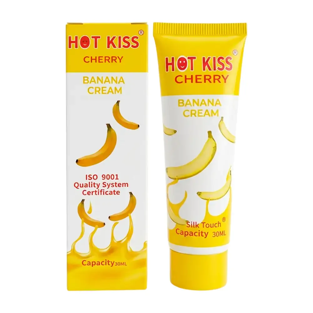 Crema lubricante con efecto estimulante para masajes, aroma a plátano, 30ml