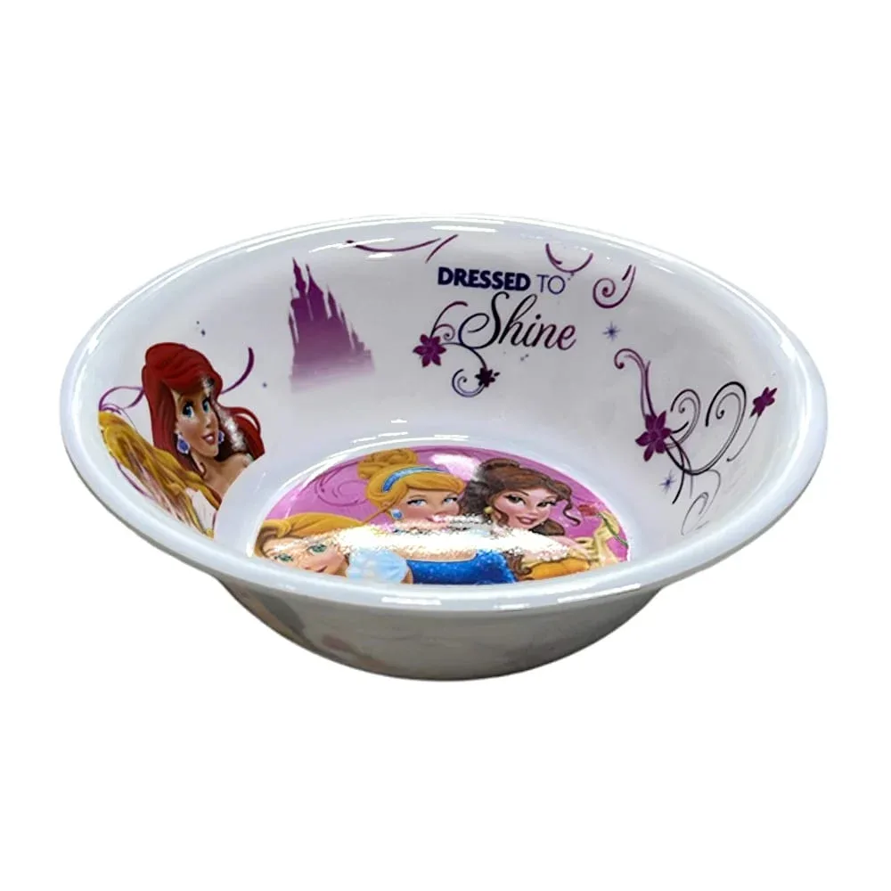 1pza Plato cuenco infantil con diseño de princesas disney, variedad de modelos / 010056