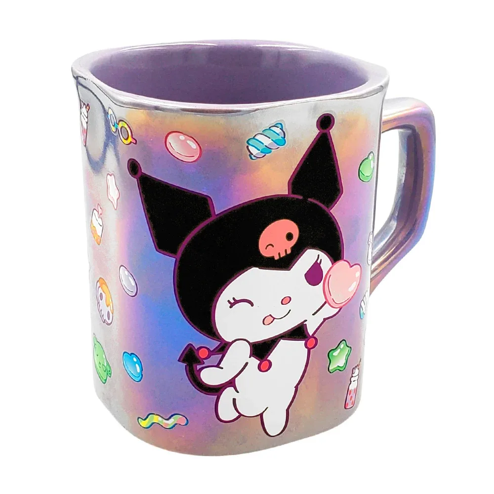 Taza tipo tarro con efecto tornasol, capacidad de 530ml, variedad de estampados