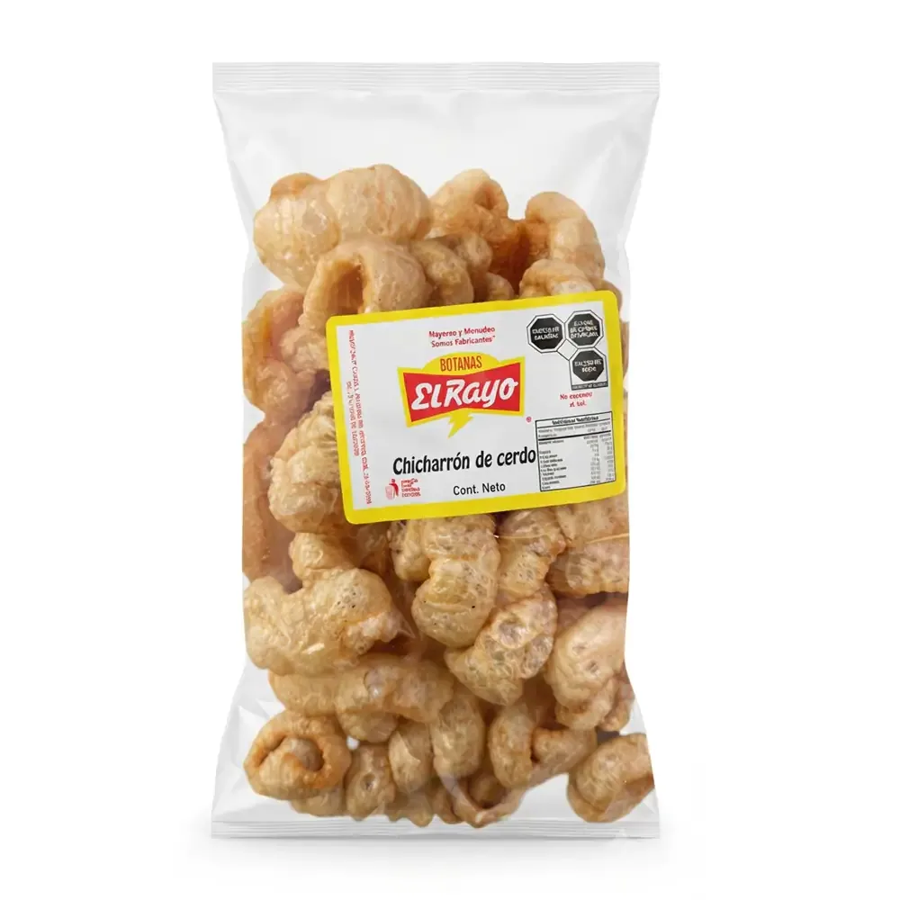 Bolsa de botana el rayo con chicharrón de cerdo de 100g
