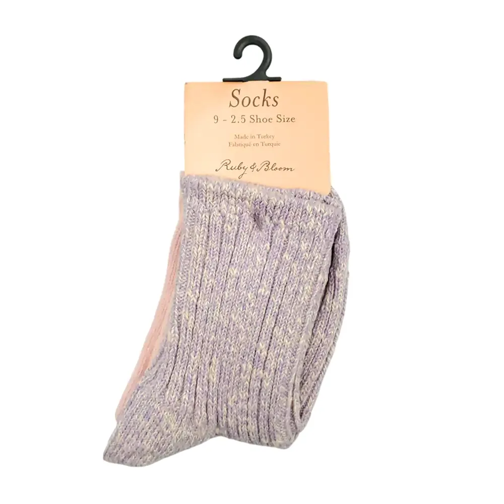 Paquete con 2 calcetas / calcetines largos con diseños y brillo, variedad