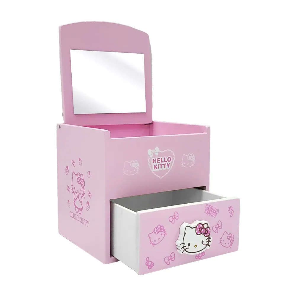 Alhajero de madera con 2 compartimientos con diseño de los personajes de hello kitty, variedad de modelos / b985