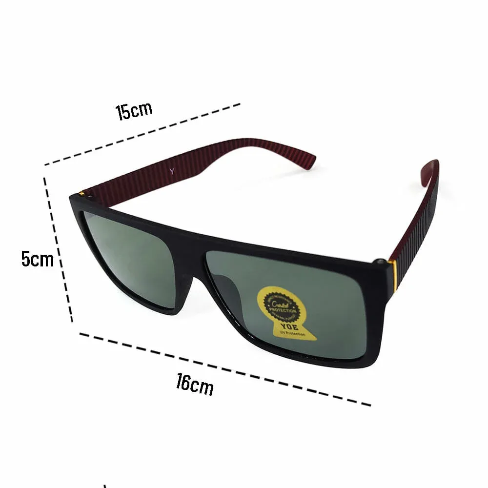 1pza Lentes de sol con varillas de textura y micas translúcidas / 3245-3f
