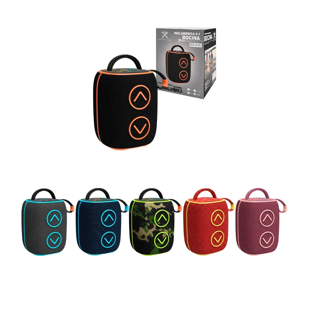 Bocina inalámbrica pequeña, portátil con puerto usb, auxiliar, variedad / bs-x30
