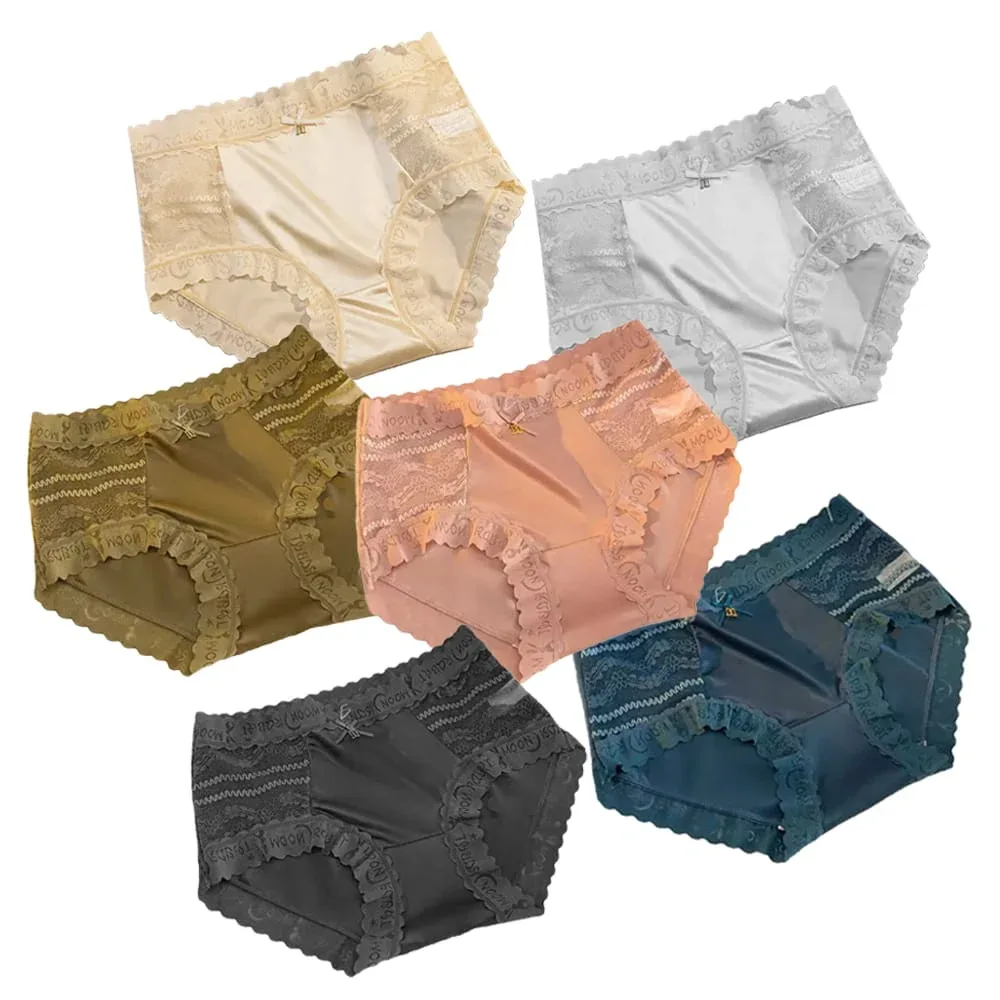 Ropa interior calzoncillo de cintura alta con encaje para dama, variedad de colores y tallas / rop.49