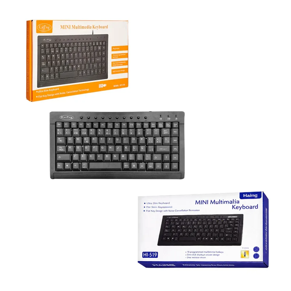 Mini teclado de plástico con formato incompleto, multifuncional / kp-519