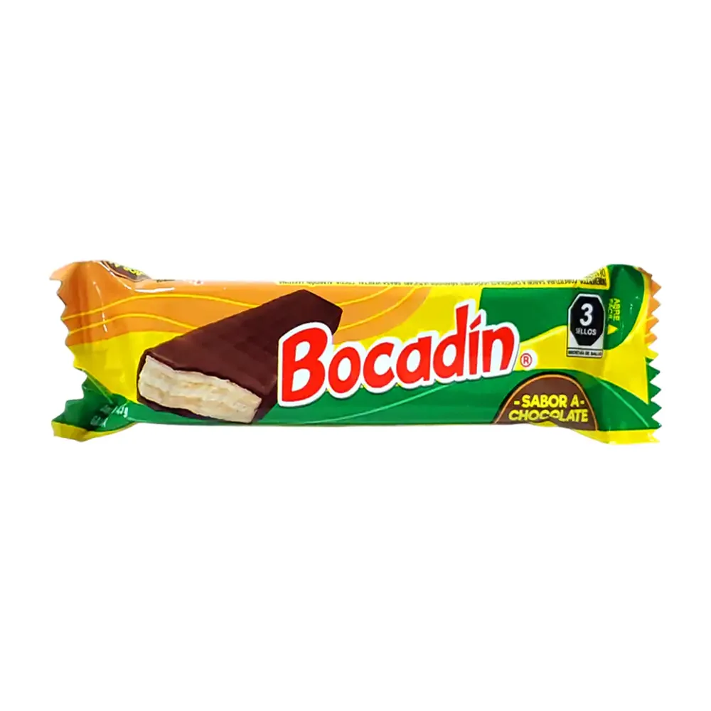 1pz bocadin, barra de galleta cubierta de chocolate, 10.5g / bocadin