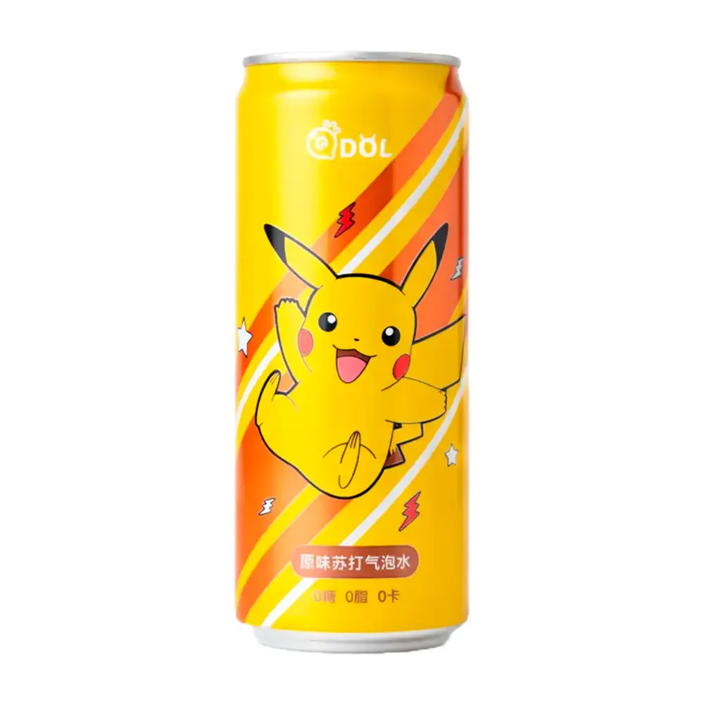 1pza bebida hidratante qdol con gas temática pokémon, sabor original, 330ml / 300798