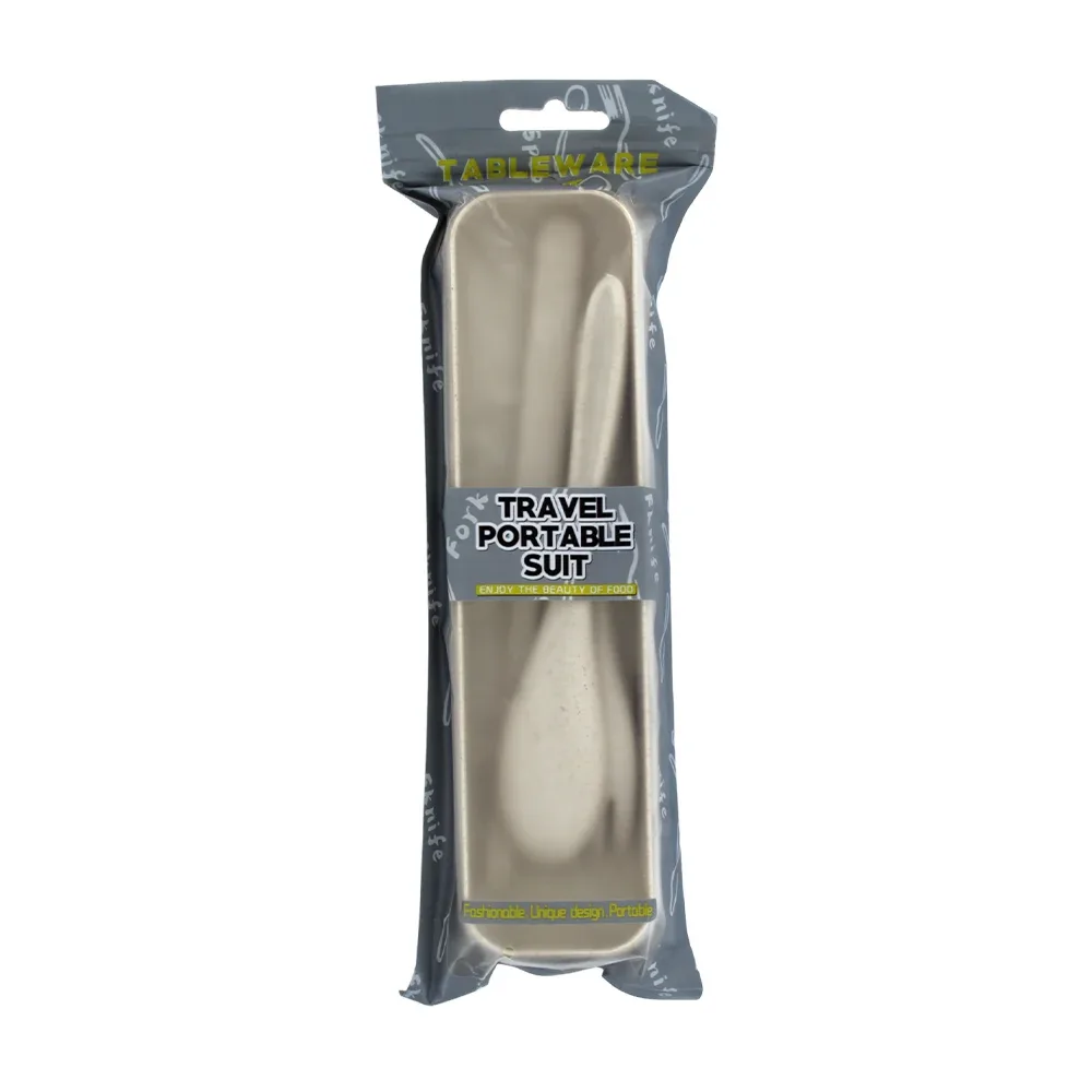 Set de cubiertos de plástico con estuche, variedad de colores / ya-mg303 / ro-mg303