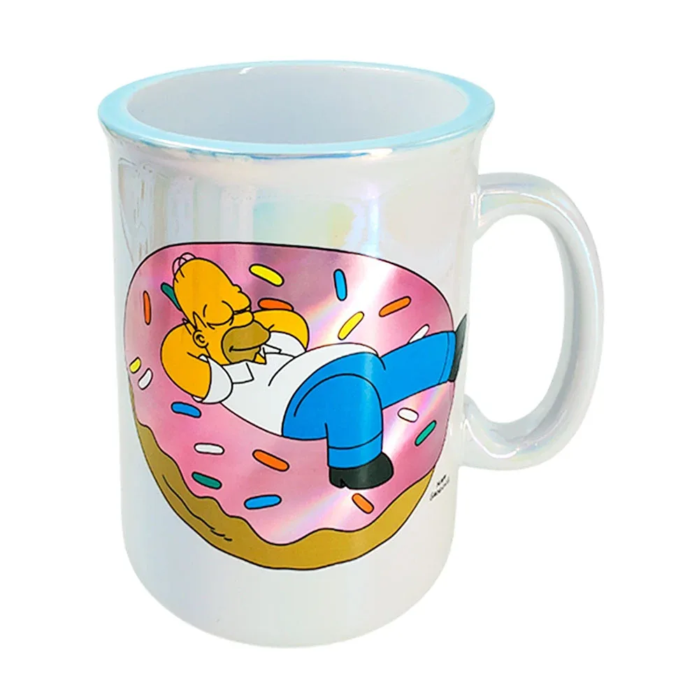 Taza de porcelana con capacidad 790ml + diseño iridiscente de los Simpsons