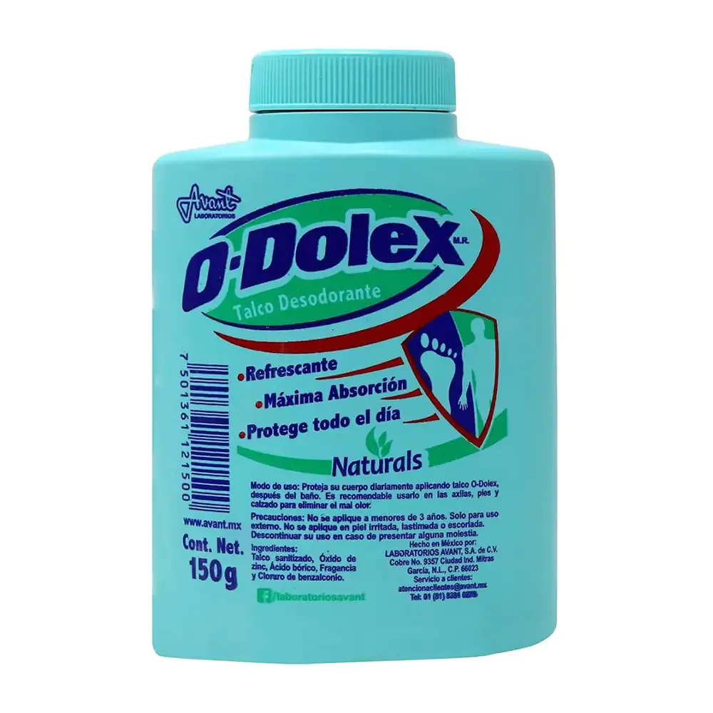 Talco desodorante o-dolex naturals, verde de 150g / 121500