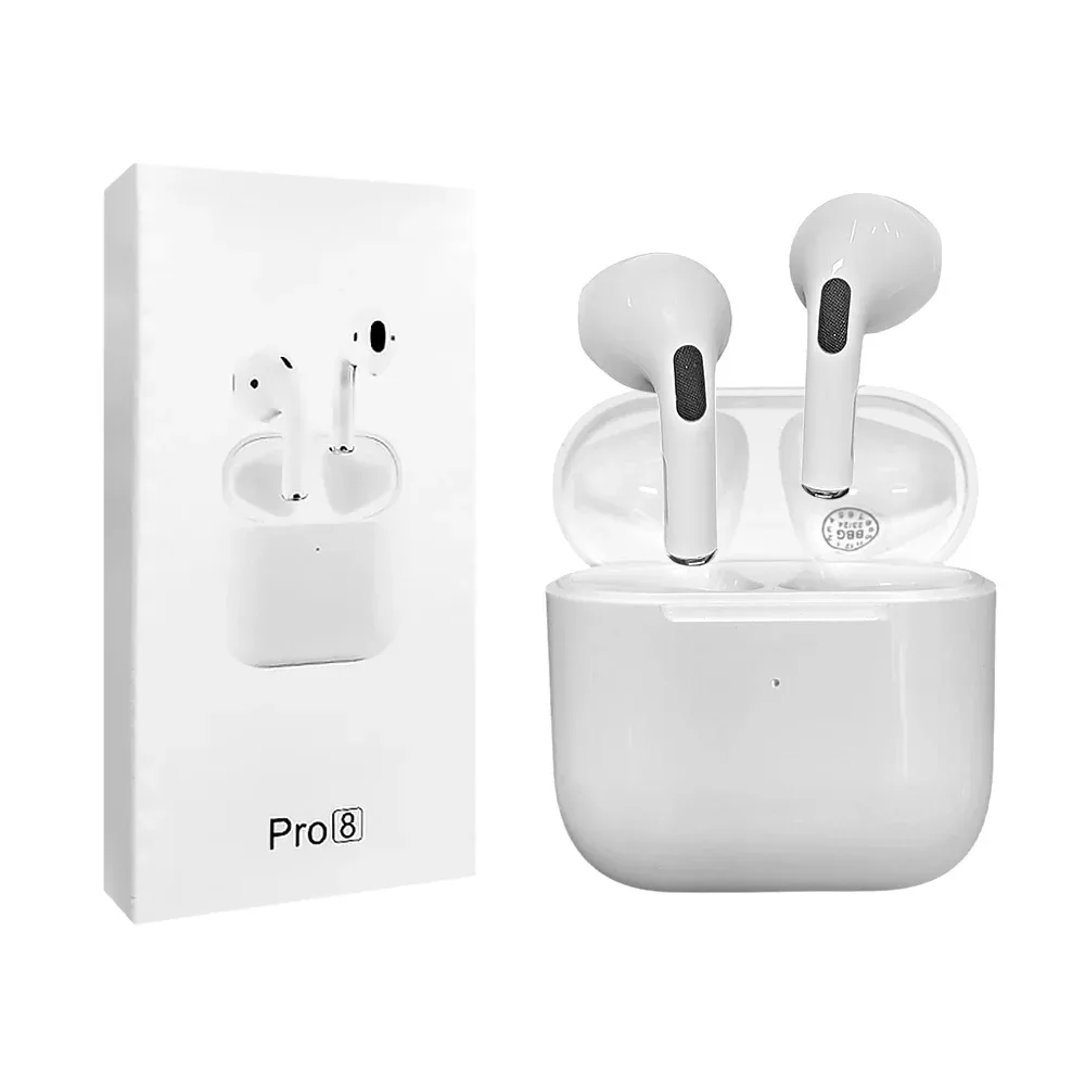Audífonos inalámbricos tipo airpods con estuche de carga, cable usb y bluetooth 5.0 + edr / pro 8 / 11974