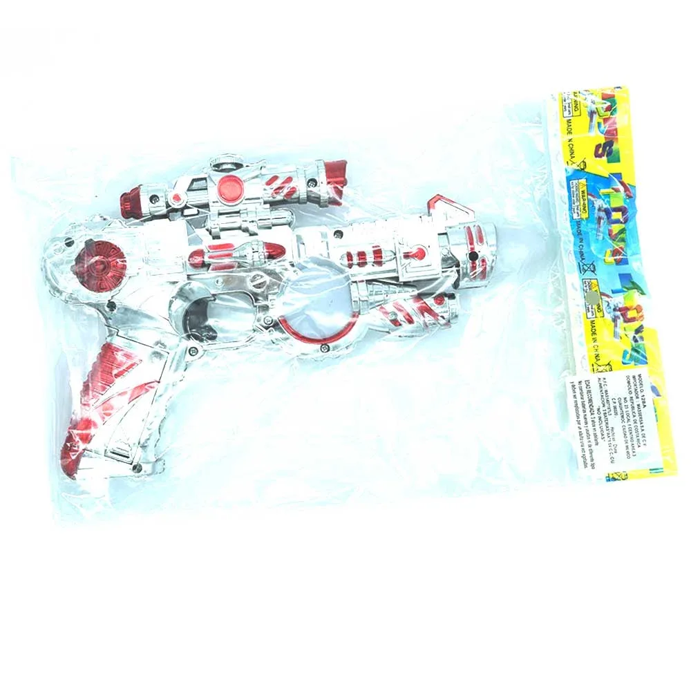 Pistola de juguete con diseño espacial + luz y sonido, variedad de colores / toys / 128a