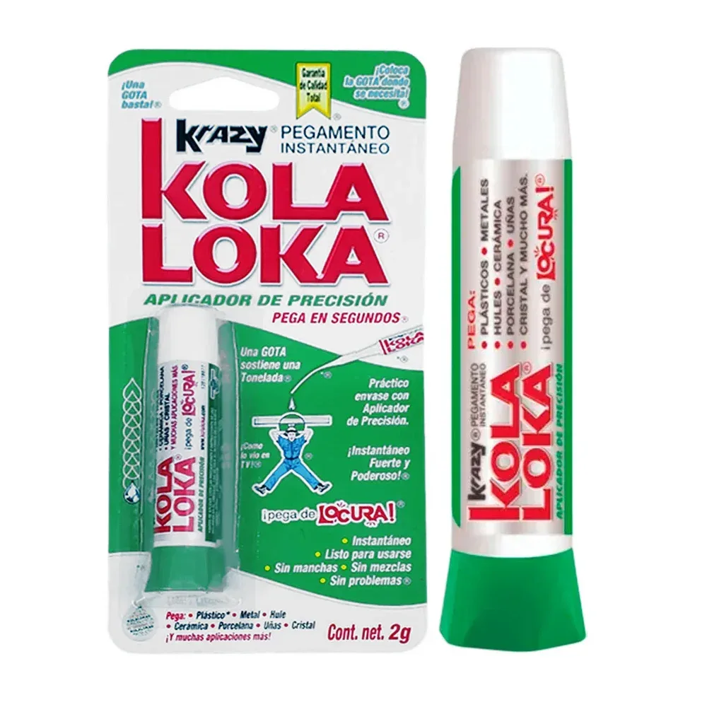 Pegamento líquido instantáneo krazy kola loka con aplicador de precisión, 2g / 23-226-mal-4-4