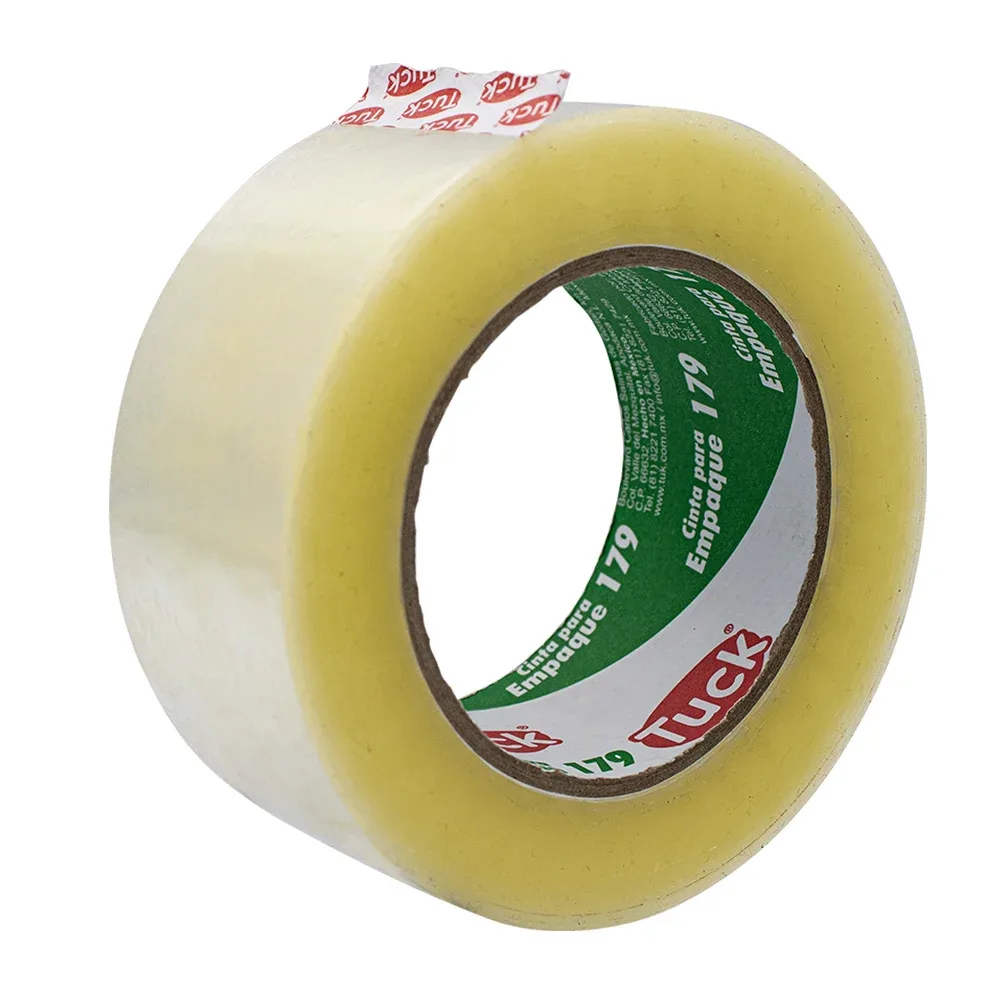1pza Cinta adhesiva transparente tuck con 50m y 4.8cm de ancho, para empaque / 179 / 005116