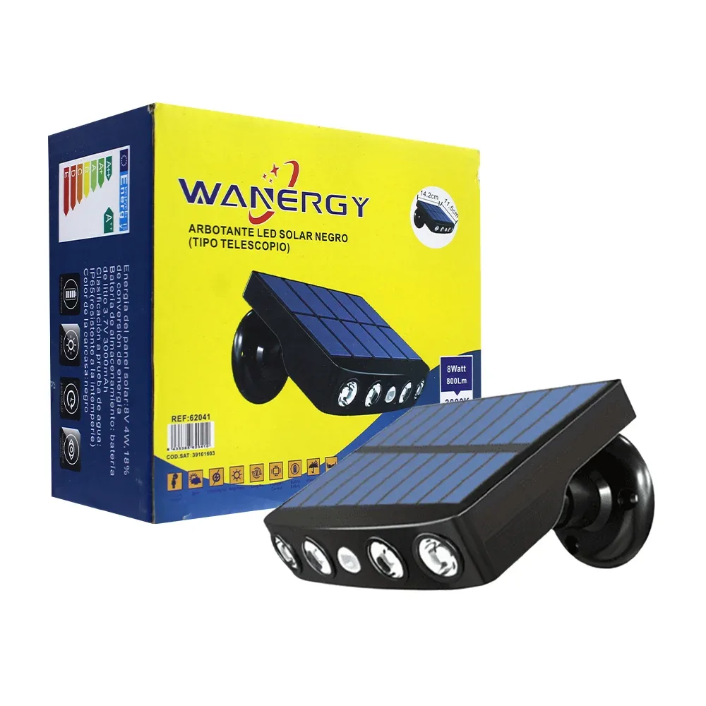 Lámpara led arbotante con diseño tipo telescopio con 800 lúmenes, 3000k, 8w / 62041