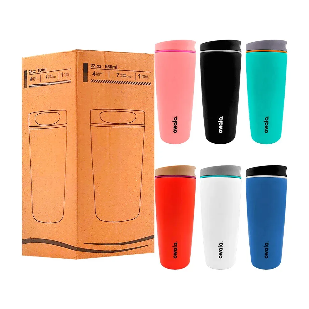 Vaso termo liso de acero inoxidable con capacidad de 22oz - 650ml / Freesip
