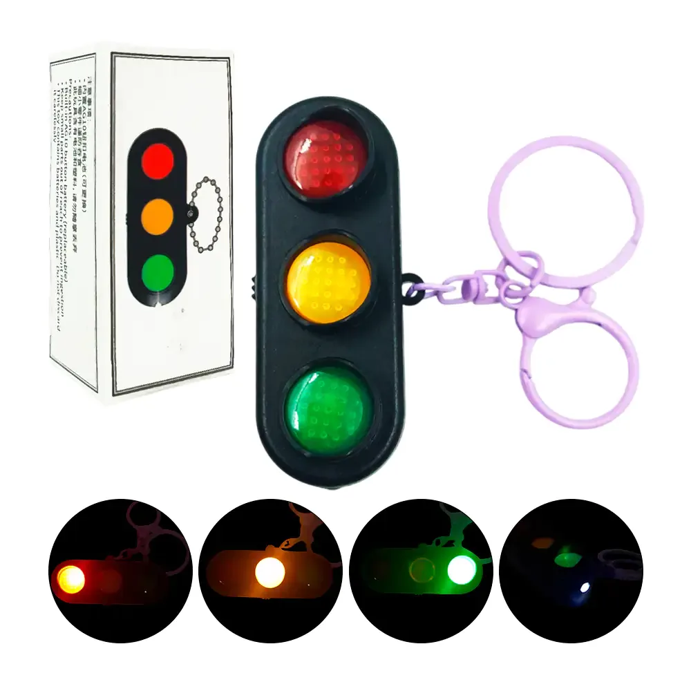 1pza llavero mini en forma de semaforo con luces led / dt380