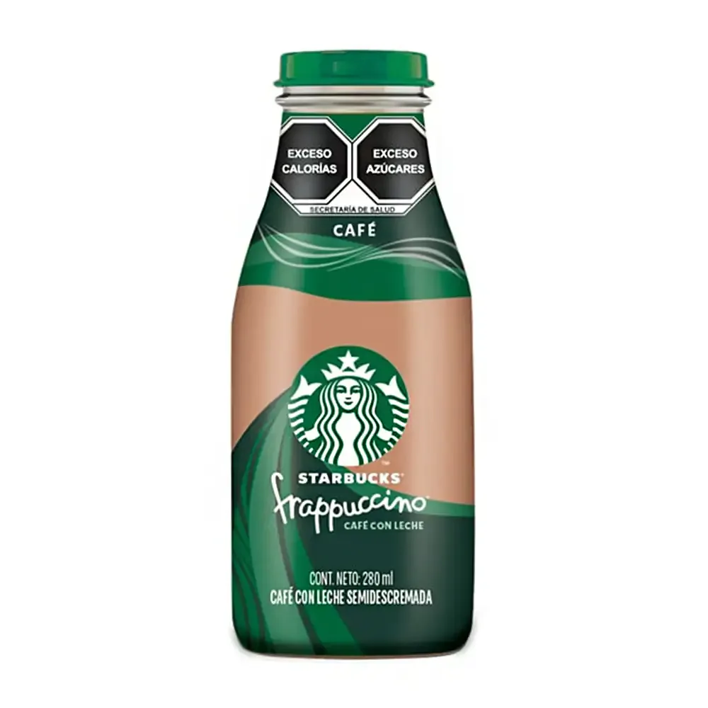 1pz Café starbucks frappuccino con leche semidescremada, 280ml