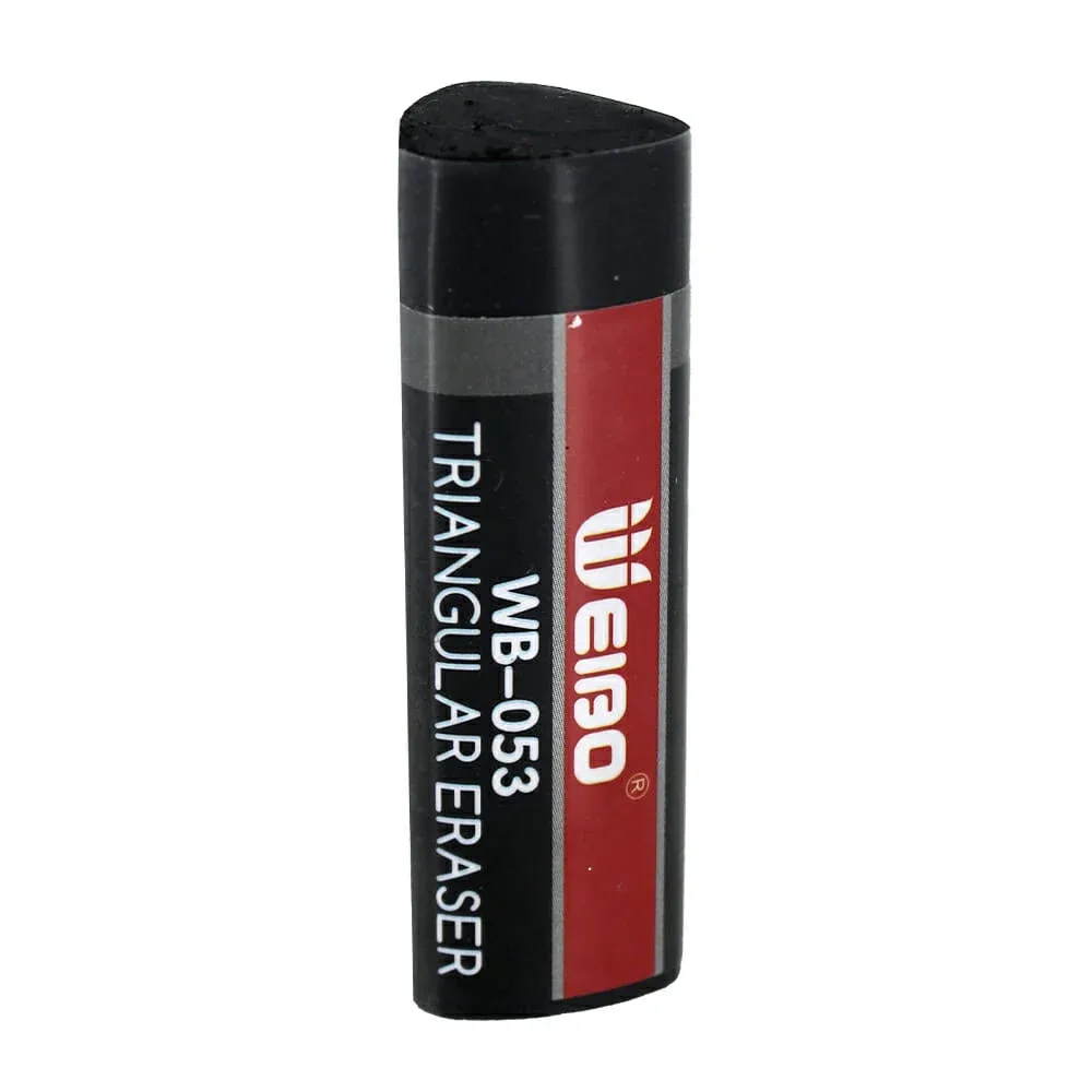 1pza borrador negro weibo / triangular eraser / ar251