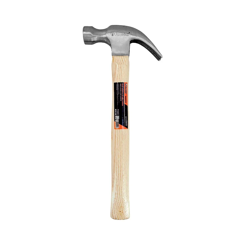 Martillo fumetax de acero 16oz con uña curva y mango de madera, 33cm / sw81250501