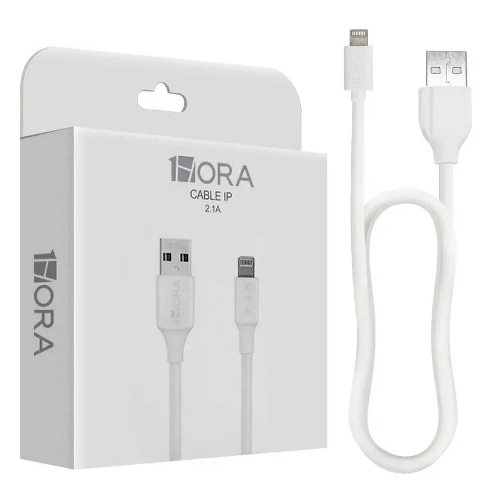 Cable 1hora con entrada lightning iphone de 1 metro para carga 2.1a / cab238