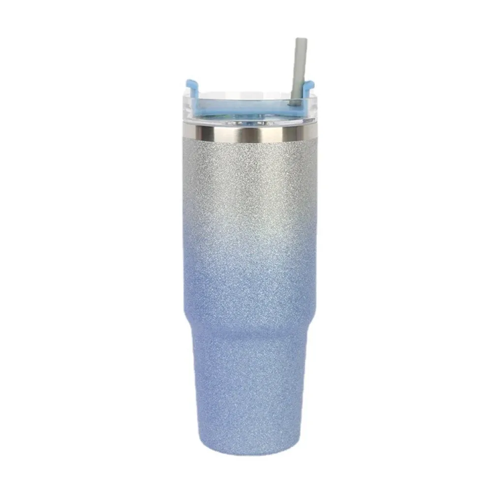 Termo de acero de 890ml con diseño de brillos, variedad de colores / bz421