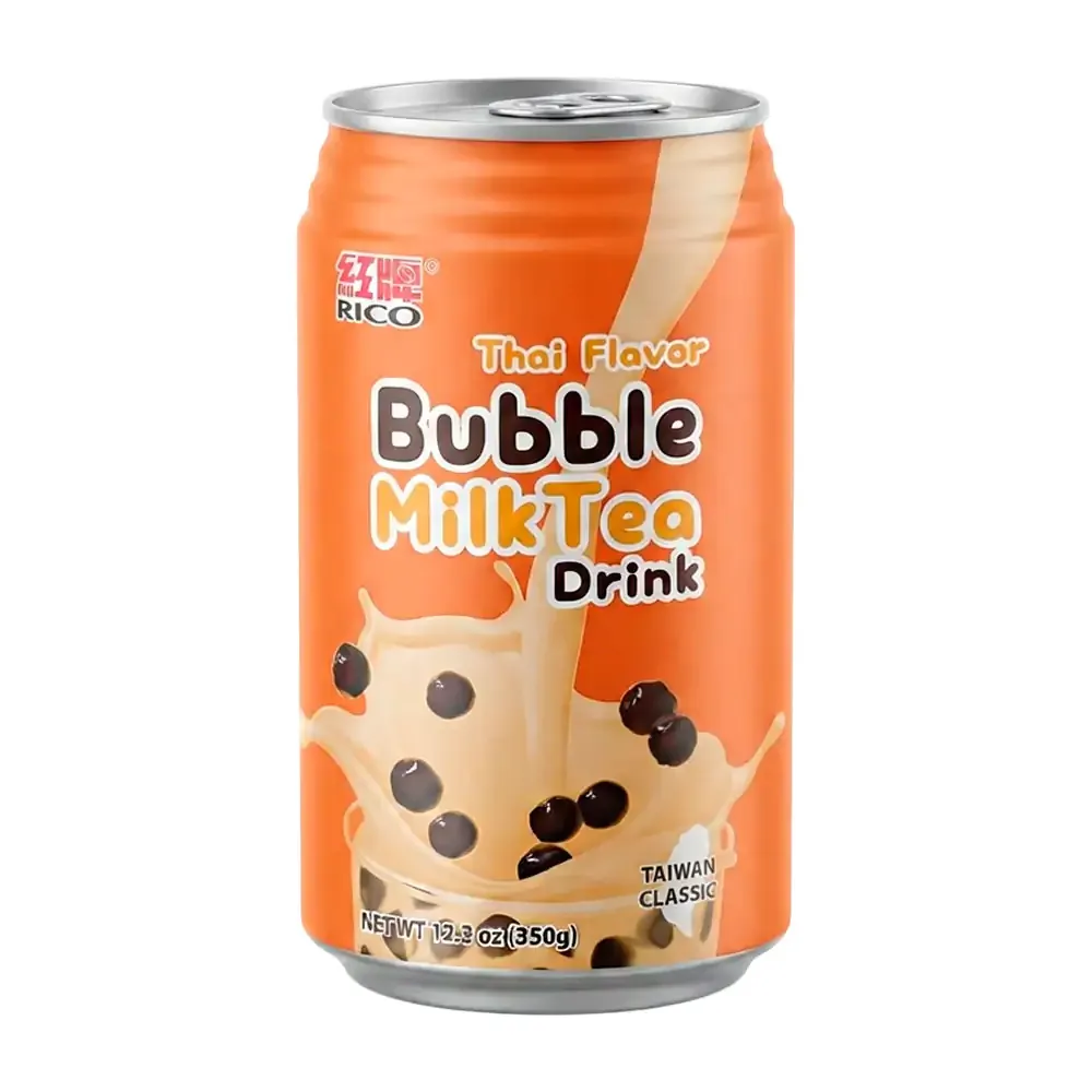 Bebida coreana en lata bubble tea drink con sabor leche thai de 350ml