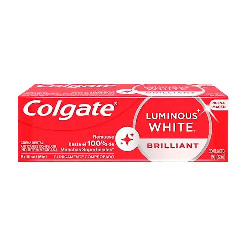Pasta dental colgate luminous white brillant, 29g / 054032