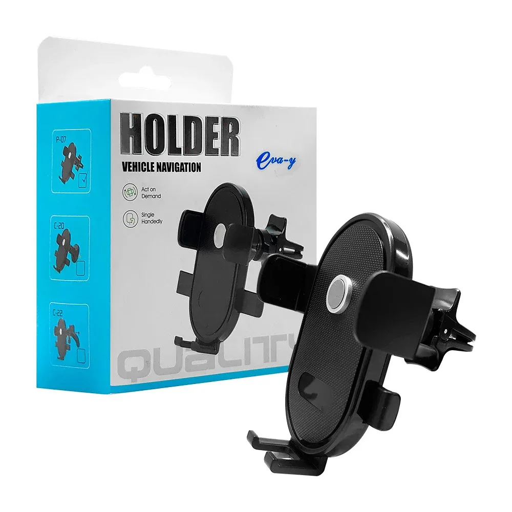 Soporte ovalado universal y ajustable con clip para la ventilacion del coche