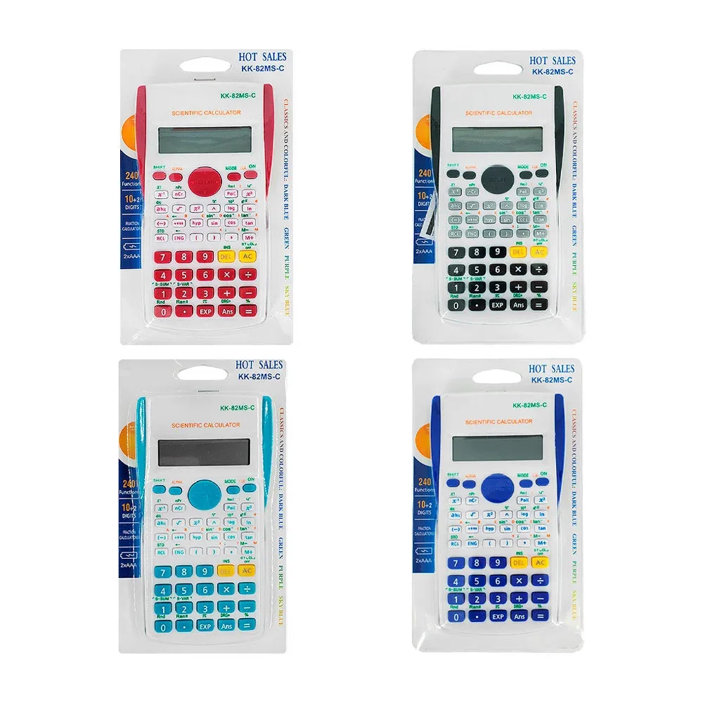 Calculadora científica multifuncional de 12 dígitos, variedad de colores